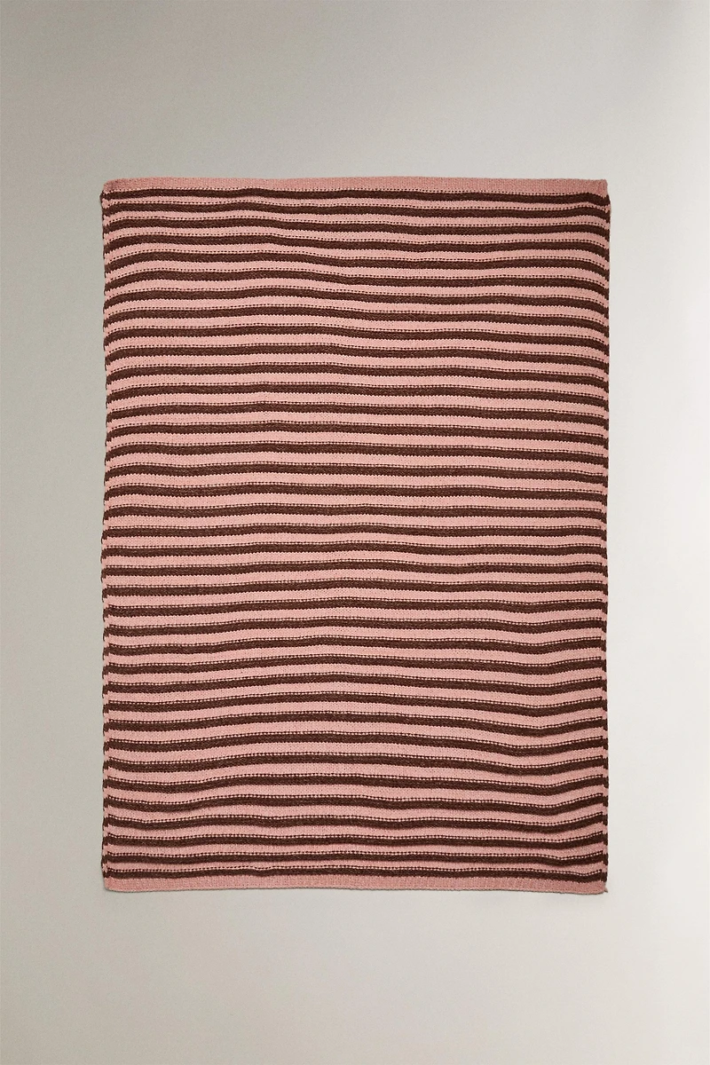 PLAID ENFANT CHENILLE RAYURES