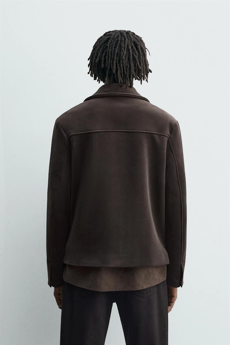 BLOUSON REGULAR FIT EN VELOURS