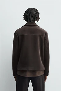 BLOUSON REGULAR FIT EN VELOURS