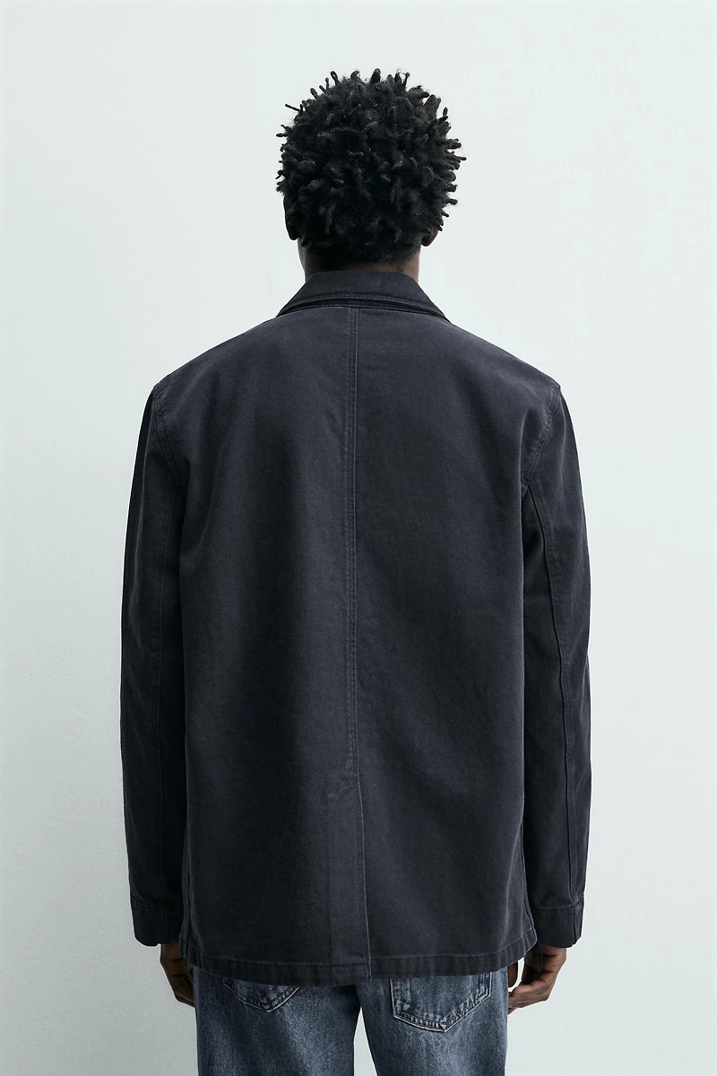 RELAXED FIT COTTON BLAZER