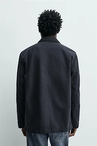 RELAXED FIT COTTON BLAZER