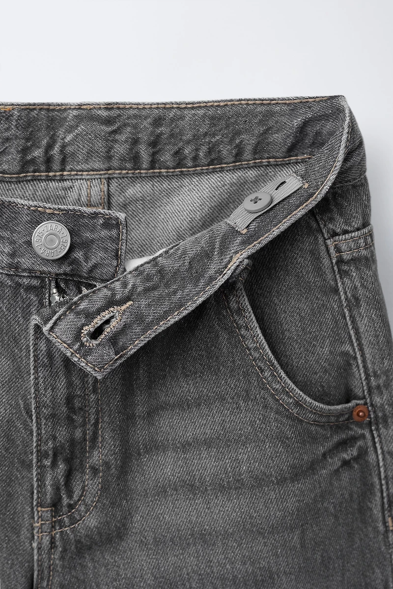 SEAMED WIDE LEG JEANS