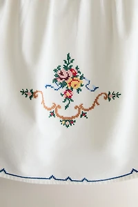 TOP EN COTON ET LIN BRODÉ