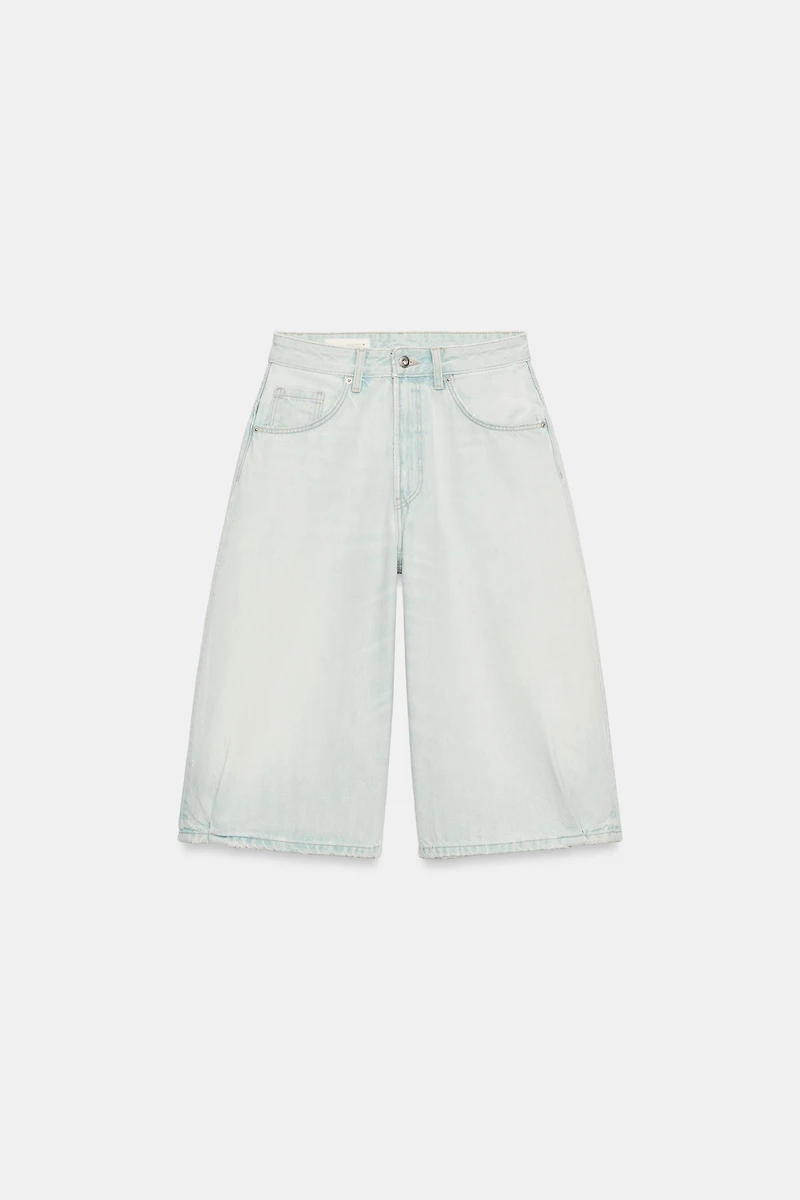 MID-RISE BALLOON DENIM JORTS