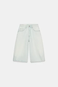 MID-RISE BALLOON DENIM JORTS