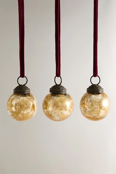 SET OF MINI BALLS CHRISTMAS TREE ORNAMENTS (SET OF 3)