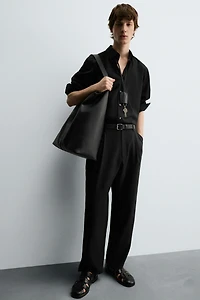 PLEATED FLOWY PANTS