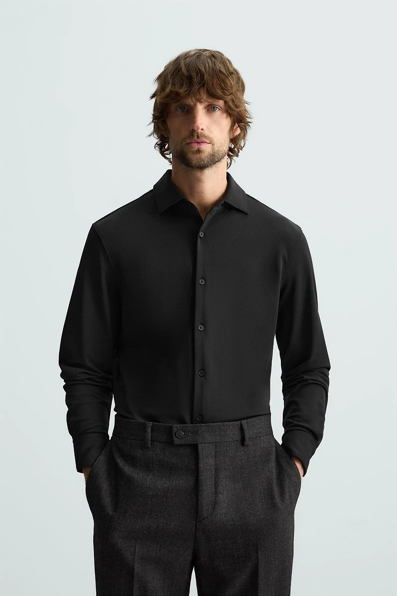 TEXTURED STRETCH SHIRT