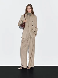 100% wool double-breasted blazer