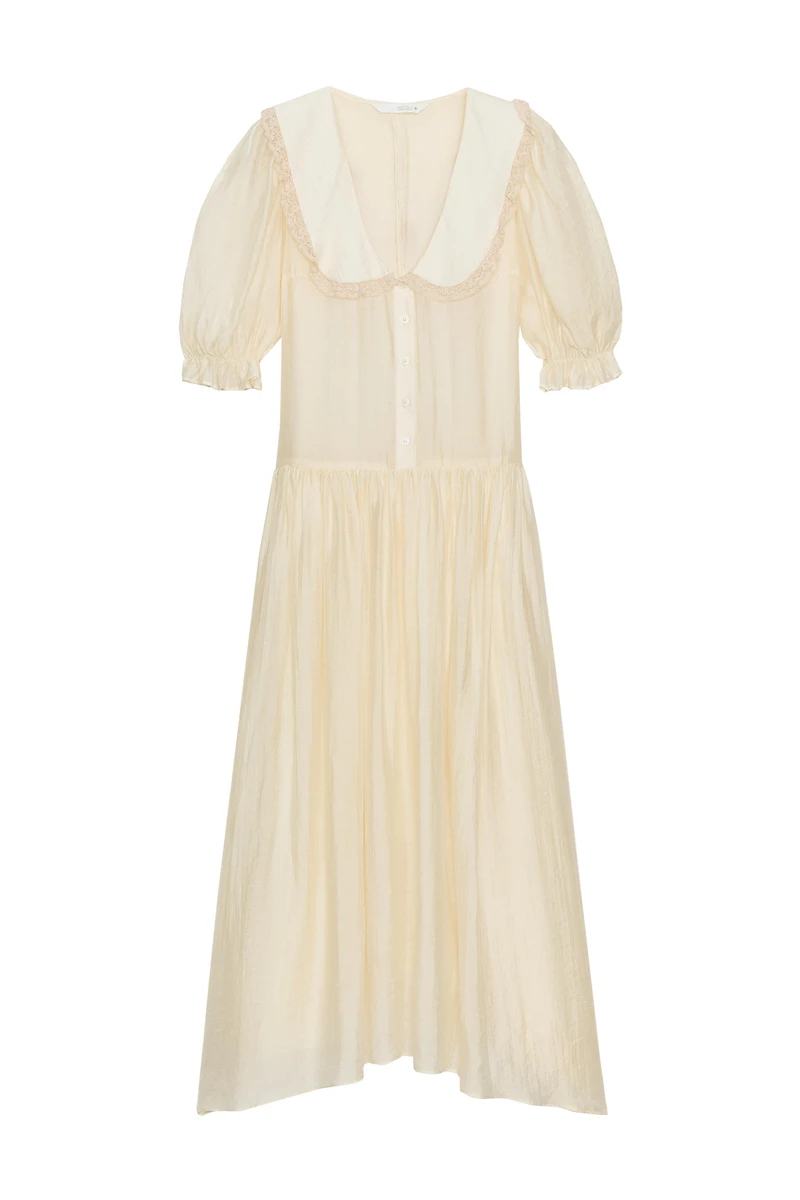 ROBE MI-LONGUE FLUIDE EN DENTELLE