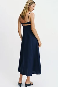 CUT OUT STRAPPY MIDI DRESS