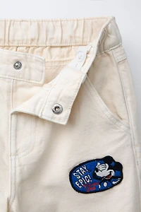 MICKEY MOUSE © DISNEY TWILL BAGGY PATCH PANTS