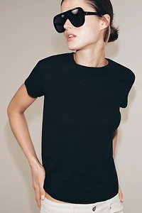 SHORT SLEEVE LINEN BLEND T-SHIRT