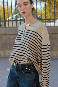 STRIPED KNIT SWEATER