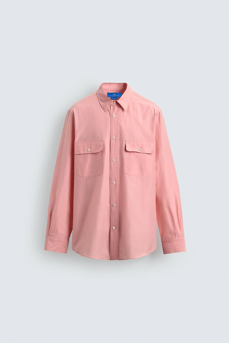 REGULAR FIT FLOWY SHIRT WITH POCKETS AARON LEVINE X ZARA