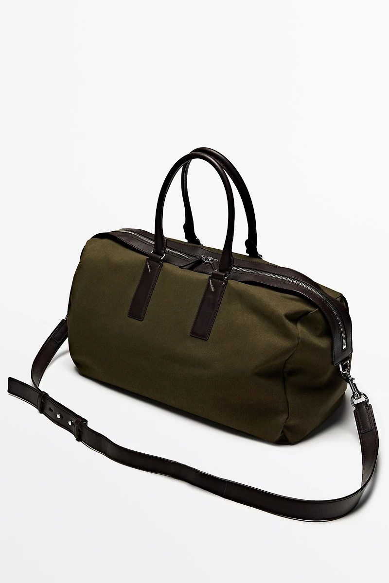 Nappa leather detail travel bag