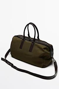 Nappa leather detail travel bag