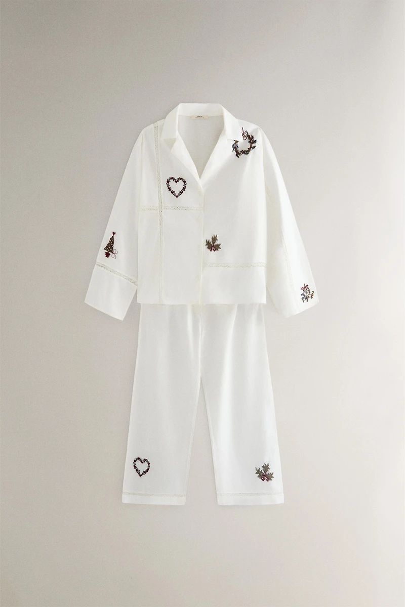 CHRISTMAS EMBROIDERED SHIRT