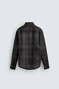 CHEMISE À CARREAUX LIN-COTON