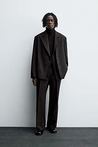 PLEATED SUIT PANTS