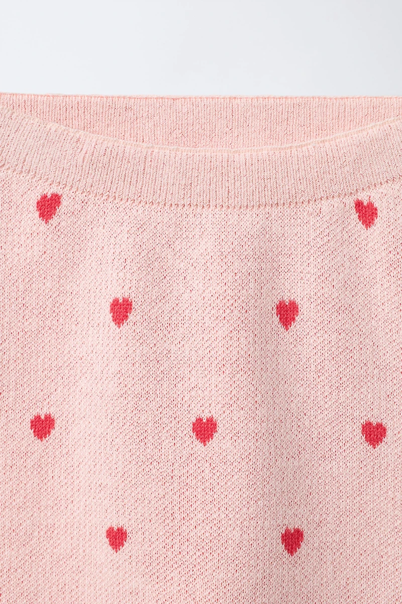 KNIT HEART PANTS