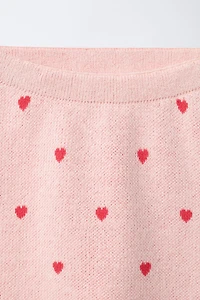 KNIT HEART PANTS
