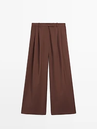 Wide-leg trousers with double dart