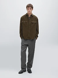 Corduroy overshirt with pockets