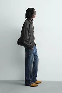 FAUX LEATHER BOMBER JACKET