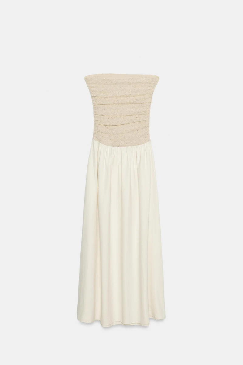 COMBINATION STRAIGHT NECK DRESS