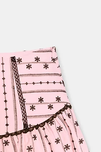 EMBROIDERED SKORT