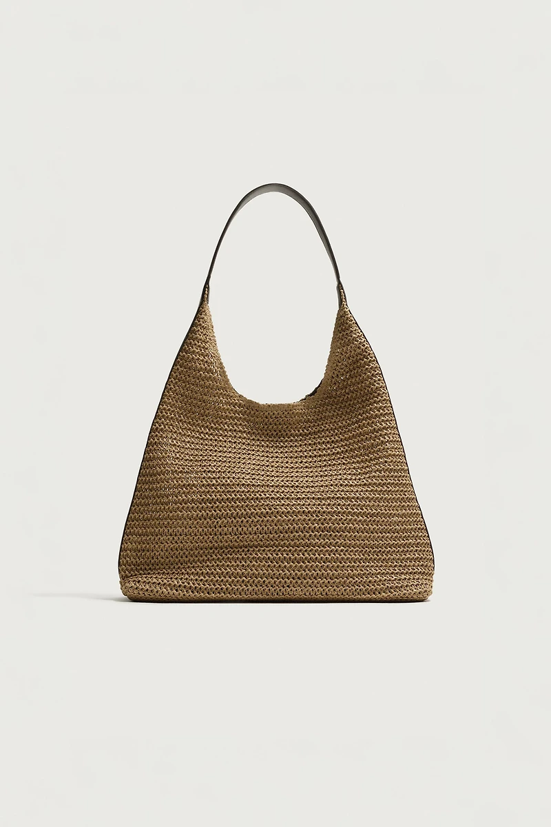 WOVEN SHOPPER BAG