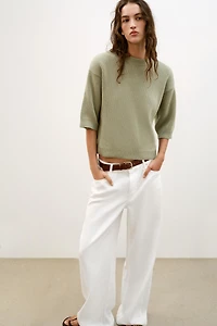 SHOULDER PAD KNIT JUMPER