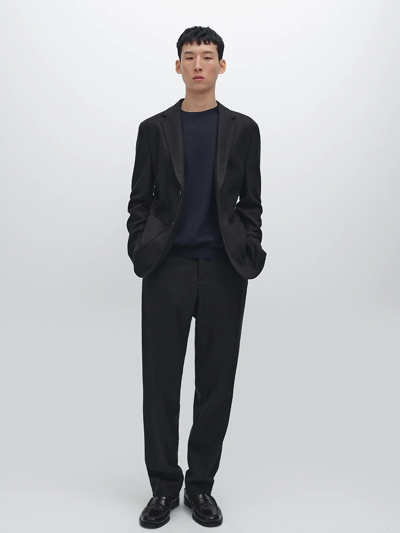 Veste de costume en laine mélangée
