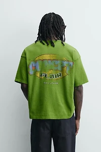 RELAXED FIT WASHED PRINT T-SHIRT