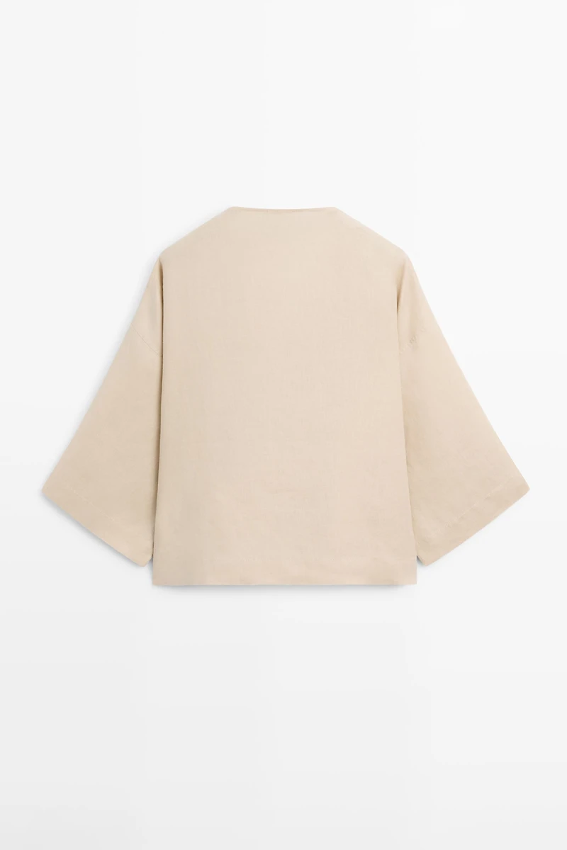 Flowing 100% linen blouse