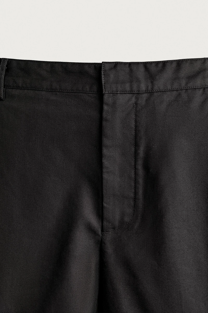 RELAXED FIT CULOTTE PANTS WITH SIDE PLEATS