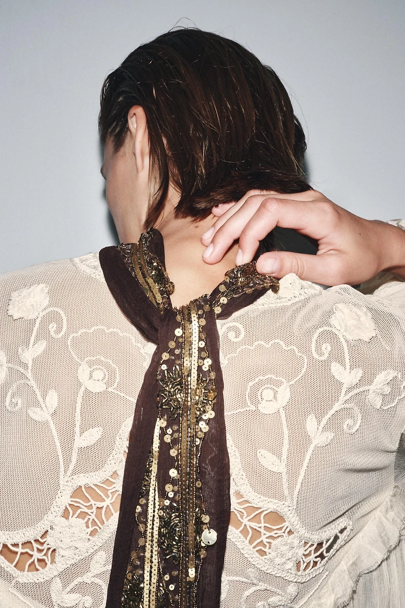 BEADED SEQUIN SCARF