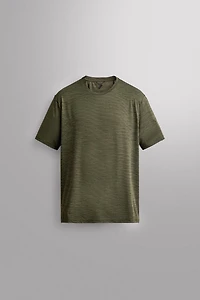 STRIPED TECHNICAL JACQUARD T-SHIRT
