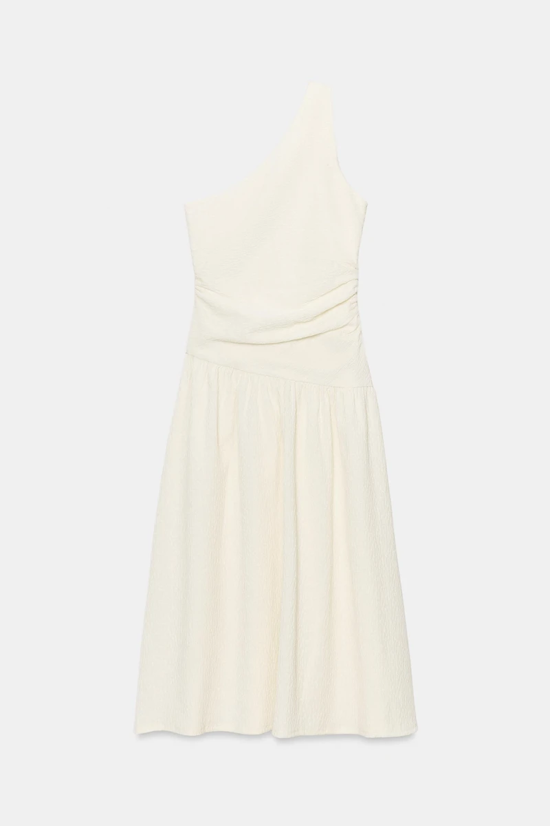 ASYMMETRIC TEXTURED DRESS