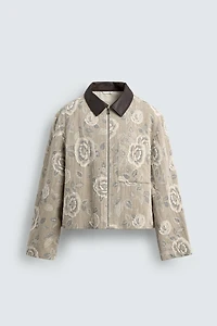 BLOUSON JACQUARD FLORAL IRRÉGULIER