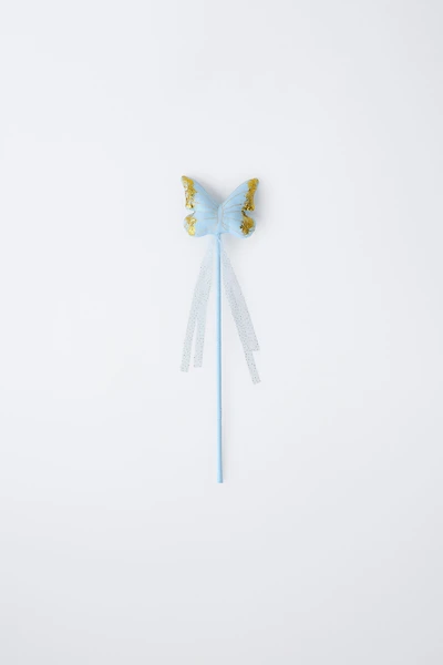 FOREST FAIRY BUTTERFLY TULLE GLITTER WAND COSTUME