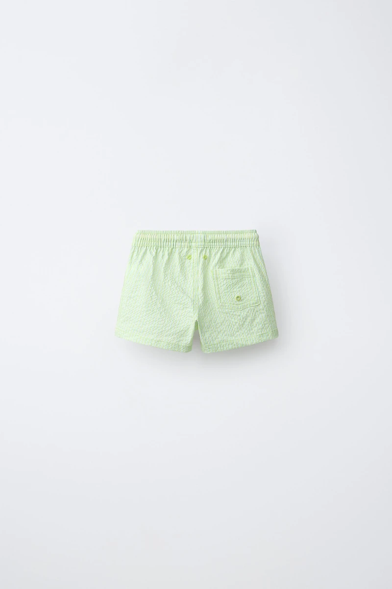 2-6 YEARS / TEXTURED STRIPED SWIM SHORTS
