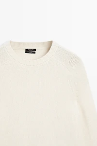 Pull court en maille 100 % cachemire