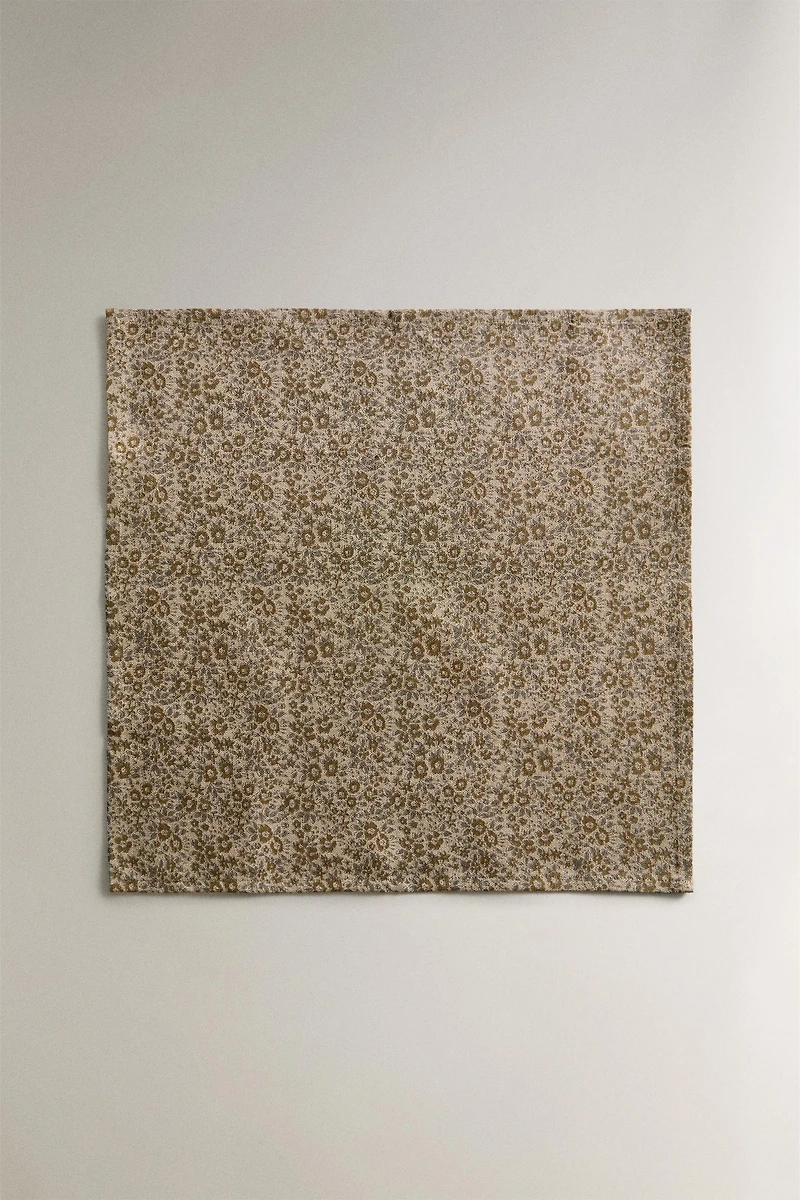 SERVIETTE DE TABLE IMPRIMÉ MINI FLEURS (LOT DE 2)