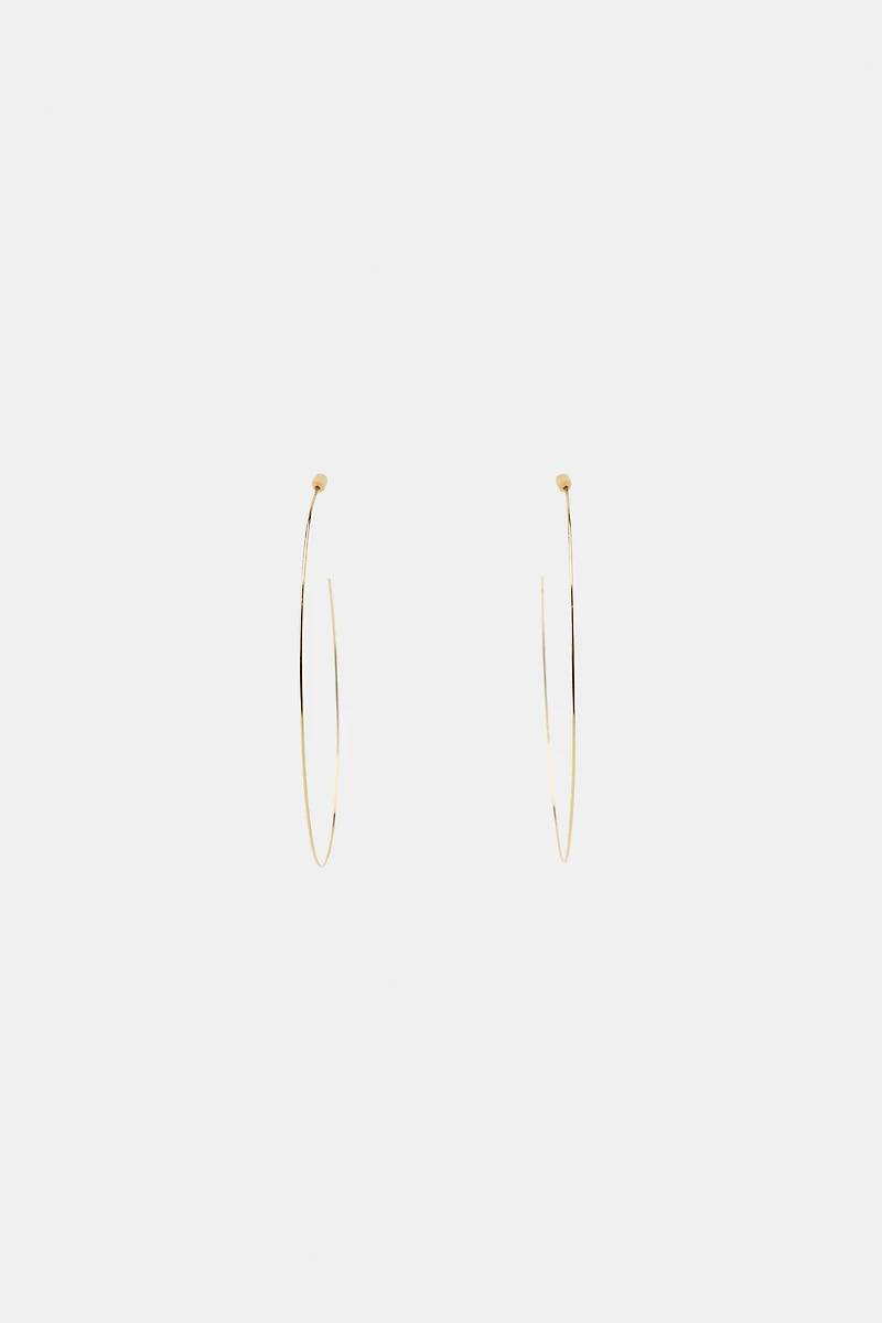 THIN MAXI HOOP EARRINGS