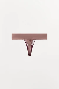 COMBINATION LACE THONG