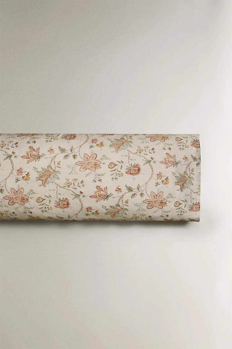 FLORAL SATEEN PILLOWCASE (300 THREAD COUNT)