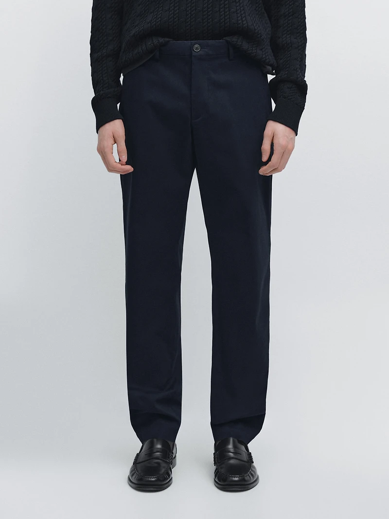 Pantalon slim en coton
