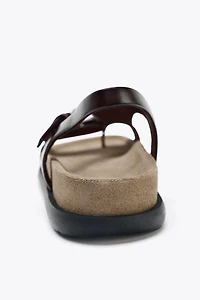 FLAT LEATHER SANDALS